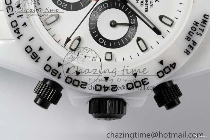 White Black Best on Dial Rubber 5GF Daytona White Ceramic A7750 Edition White Strap 1226